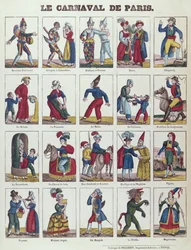 Postacie z karnawału paryskiego, ok. 1840