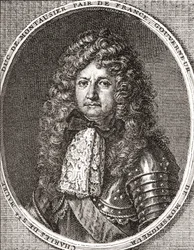 Charles de Sainte-Maure, książę Montausier, 1610-1690. Francuski żołnierz i wychowawca delfina, Ludwika Wielkiego Delfina. Z Les Heures Libres, opublikowano w 1908 roku.