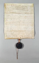 Akt Gminy Peronne, nadany przez Philippe Auguste (1165-1223) 1209 (welum)