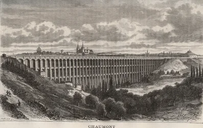 Chaumont - Haute-Marne - grawer w „La France illustrée: geografia, historia, administracja statystyczna” autorstwa V.A. Malt-Browna. 1884