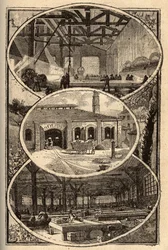 Cirey-sur-Vezouze (Meurthe-et-Moselle) - PRODUKCJA LODÓW - grawerowanie w „” PATRIE”” - PECTUREQUIRE OPIS FRANCJI W 6 TOMACH WG LUCIENA HUARDA - koniec XIX wieku