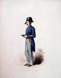Mundur sierżanta miejskiego członka sił policyjnych monarchii lipcowej (1830-1848) XIX w.