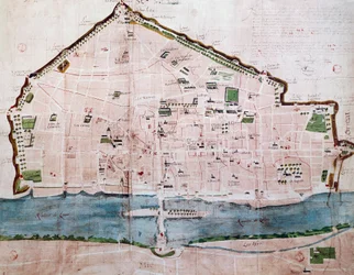 Plan miasta Orlean, Francja