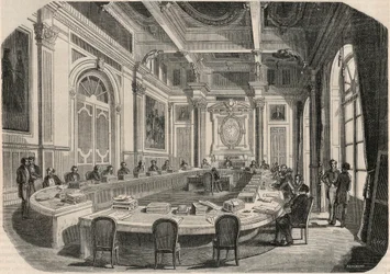 Rada Stanu - Sala Komitetu - Grawerowanie w „Tableau-de-Paris” autorstwa Edmonda Texiera 1852