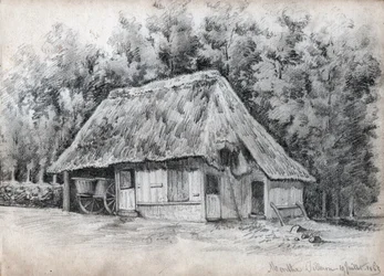 Domek we Francji. (rysunek