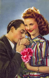 Para z różami, ok.1930