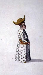 Krasnolud nadworny, okres osmański, 3. ćw. XVIII w. (akwarela na papierze)