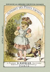 Okładka - Kiedy śmiejemy się jak tytułowy Bebe, mówimy A A A A A A A A A - w „Alphabet des petits savants”, koniec XIX wieku (chromolitografia)
