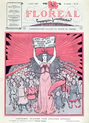 Okładka magazynu Floreal z okazji 40-lecia Ecoles Laiques we Francji, 2 lipca 1921