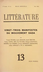 Okładka miesięcznika literackiego „Literatura” poświęconego ruchowi dadaistycznemu, maj 1920