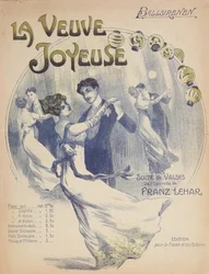 Okładka karty nutowej do La Valse Ballsirenen z Wesołej wdowy Franza Lehara (1870-1948)