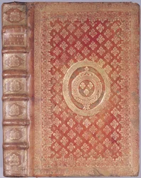 Okładka dzieł Tacyta (55-120) z herbem Ludwika XIV (1638-1715) (skóra tłoczona)