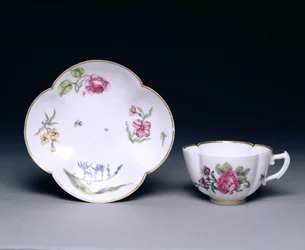 Filiżanka i spodek, Vincennes, ok. 1745-52 (porcelana)