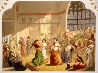 Ceremonia tańca w Kairze, 1860