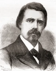David Edward Hughes, z The Wonders of Science, opublikowany ok. 1870 (rycina)