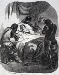 Śmierć Du Guesclina w 1380 r. - w „Histoire de France” L.-P. Anquetil