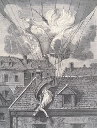 Śmierć Madame Blanchard w wypadku lotniczym w 1819 r.
