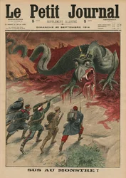 Śmierć potworowi, ilustracja na okładce z „Le Petit Journal”, ilustrowanego dodatku, 20 września 1914