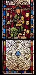 Przedstawiający św. Jakuba: grisaille z Chapelle du Chateau w Rouen?