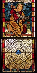 Przedstawiający św. Jana: grisaille z Chapelle du Chateau w Rouen?