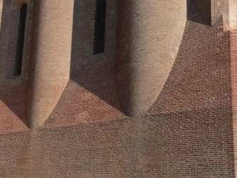 Przedstawiający szczegół muru