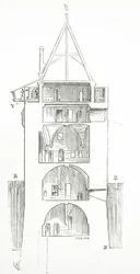 Rysunek ze Słownika architektury francuskiej od XI do XVI wieku, 1861