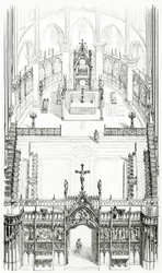 Rysunek ze Słownika architektury francuskiej od XI do XVI wieku, 1861