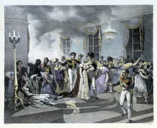 Podczas uroczystości ślubu Napoleona I z Marią Louise w ambasadzie austriackiej w Paryżu w dniu 01.07.1810 wybuchł pożar. Było kilka zgonów. Napoleon I stworzył później Strażaków.