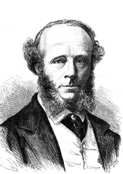 Edward Orange Wildman WITEHOUSE (1816-1890), angielski inżynier elektryk pracujący nad transatlantyckim kablem telegraficznym. Grawerowanie 1868