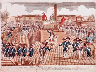 Egzekucja Marii Antoniny, królowej Francji, Place de la Révolution, Paryż, 16 października 1793