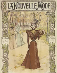 Talerz z modą, ilustracja na okładce z La Nouvelle Mode, 12.12.1897