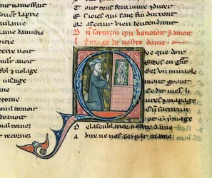 Fr.1533 f.100v Saracen nawrócony przez obraz Matki Boskiej z La Vie Nostre Dame