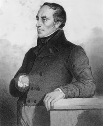 François Guizot (1787 - 1874), francuski polityk i historyk - rycina w „Historii życia politycznego i prywatnego Ludwika Filipa”