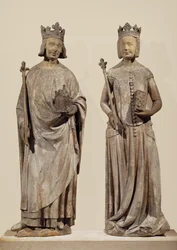 Francuski król Karol V i Jeanne de Bourbon (kamień)