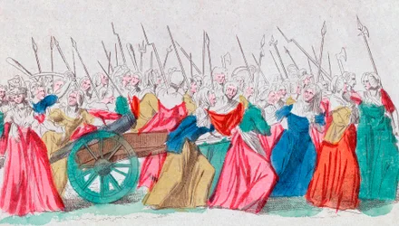 Rewolucja Francuska: „”A Versailles, a Versailles””La marche des femmes sur Versailles 5/10/1789 (Marsz Kobiet na Wersal, Paryż, 5 października 1789