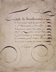 Kaligrafia francuska: List z izby rachunkowej Louisa Barbedora około 1640 r.