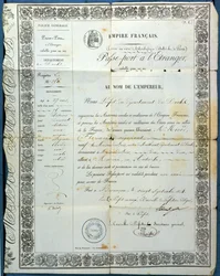 Paszport francuski, z Besancon, 20 września 1854