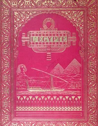 Przednia okładka LEgypte G. Ebersa, wydana w Paryżu, 1880 (czerwona skóra i złoto)