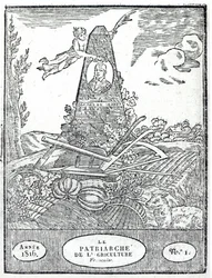 Frontyspis do almanachu rolniczego z portretem Oliviera de Serres (1539-1619) 1816