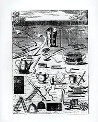 Narzędzia ogrodowe, z „The Flower Gardener”, Louis Liger d