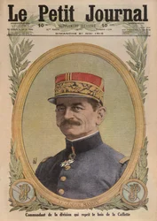 Generał Charles Mangin, ilustracja na okładce z Le Petit Journal, dodatek ilustr., 21 maja 1916 r.