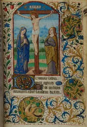 H/L-3-3 os. 101r Ukrzyżowanie, z Księgi Godzin, Korzystanie z Paryża, poł. XV w.