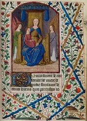 H/L-3-3 os. 148r Dziewica z Dzieciątkiem, z Księgi Godzin, Korzystanie z Paryża, poł. XV w.
