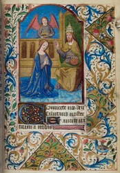 H/L-3-3, fol. 80r, Koronacja Marii Panny, z godzinek do użytku paryskiego, połowa XV wieku