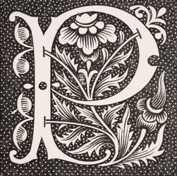Historyczny list „P”, z „Le Moyen Age et La Renaissance” Paula Lacroix (1806-84) opublikowany w 1847 roku