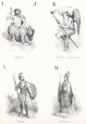 ; IJ K L M: Jowisz, Krodo, Lybas, Minerwa