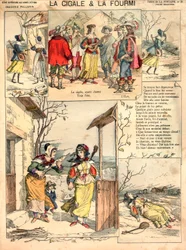 Ilustracja do Bajek La Fontaine’a: Cykada i mrówka, rycina, ok. 1890
