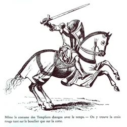 Ilustracja Rycerza Templariusza (rycina)