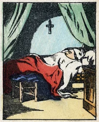 Ilustracja opowieści „” Veridique History of Jeannot Serinet „” Drzeworyt obrazu Imagery Pellerin - Epinal, sd. Koniec XIX wieku.