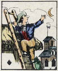 Ilustracja opowieści „” Veridique History of Jeannot Serinet „” Drzeworyt obrazu Imagery Pellerin - Epinal, sd. Koniec XIX wieku.